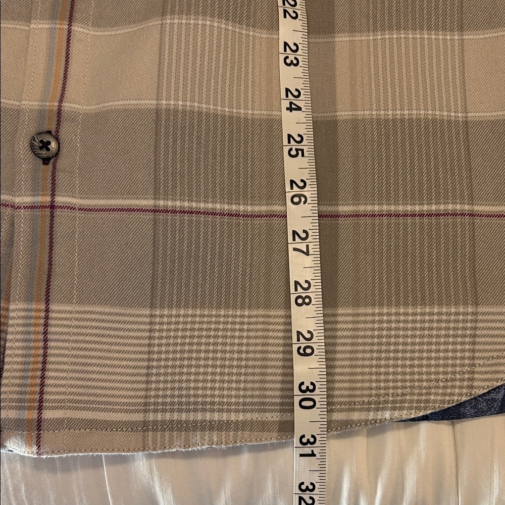 Tommy Bahama Canyon Beach Pebble Clay Plaid Flannel Shirt - Picture 7 of 11